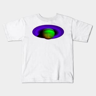 Saturn in Purple and Green Kids T-Shirt